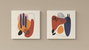 Wallity Conjunto de 2 Pinturas Decorativas en Lienzo Multicolor 30 x 30 cm